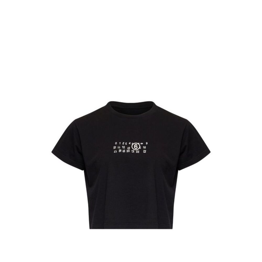 Mm6 Maison Margiela Women Logo Cotton T-Shirt